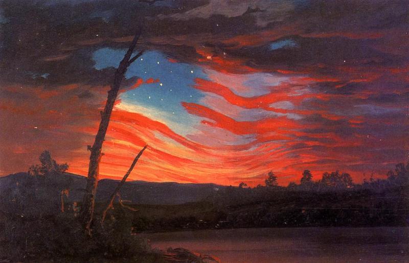 Frederic Edwin Church Our Banner in the Sky oil painting image